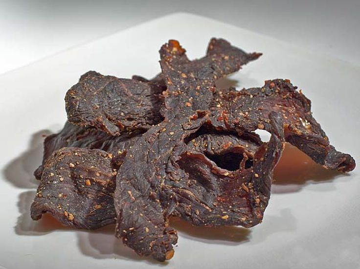 Homemade beef jerky is very nutritious and keeps well